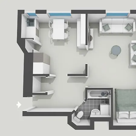 Magnificent Sea View! Luminous 1 Bedroom For Max 4 Helsinki